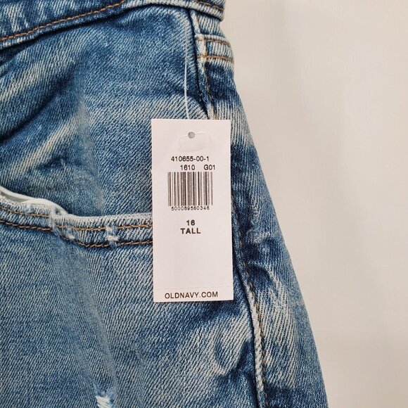 Old Navy Curvy Extra Hi Rise Sky-Hi Straight Button-Fly Jeans Womens Size 16 NWT - Picture 8 of 16